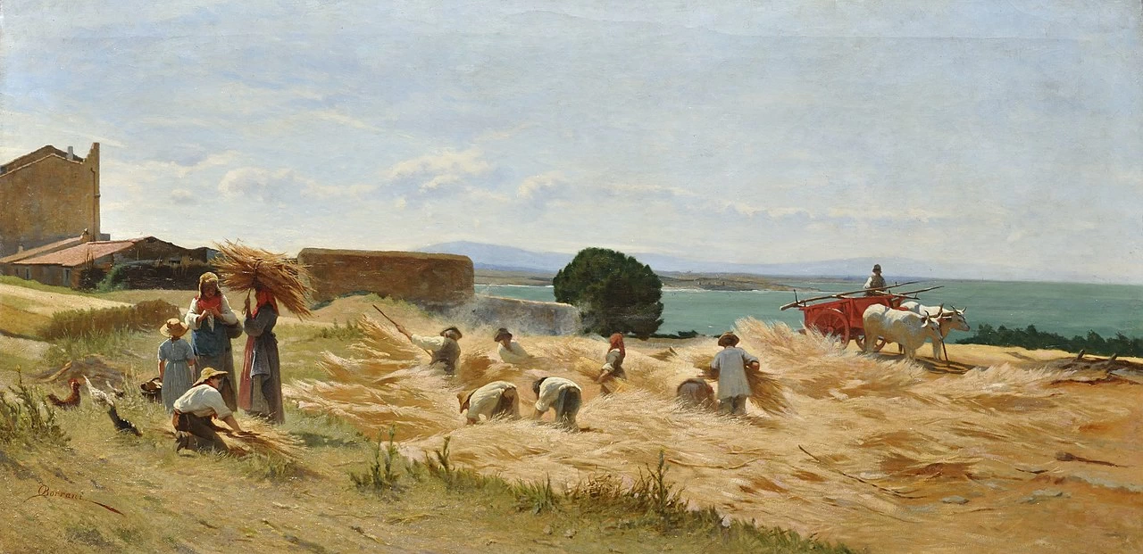 La mietitura del grano a Castiglioncello (1867)